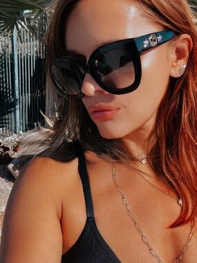 Gucci Black Cat-Eye oversized Women's Sunglasses